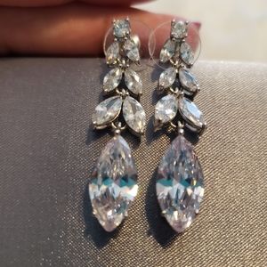 Cubic zirconia drop earrings
